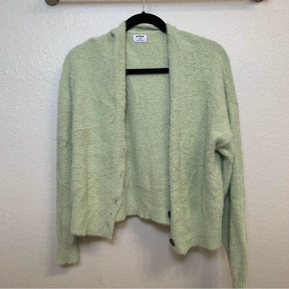 Green cardigan